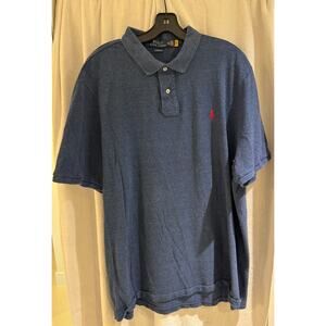Polo Ralph Lauren Classic Fit Men's S/S Polo Shirt Heavy Weight Cotton Blue XXL